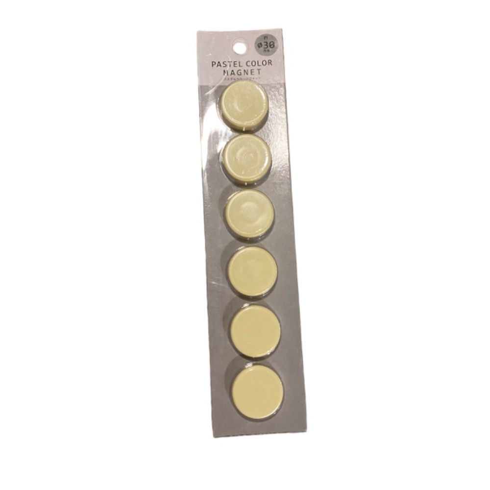 Min Pastel Color Magnet. Yellow. 6pcs.